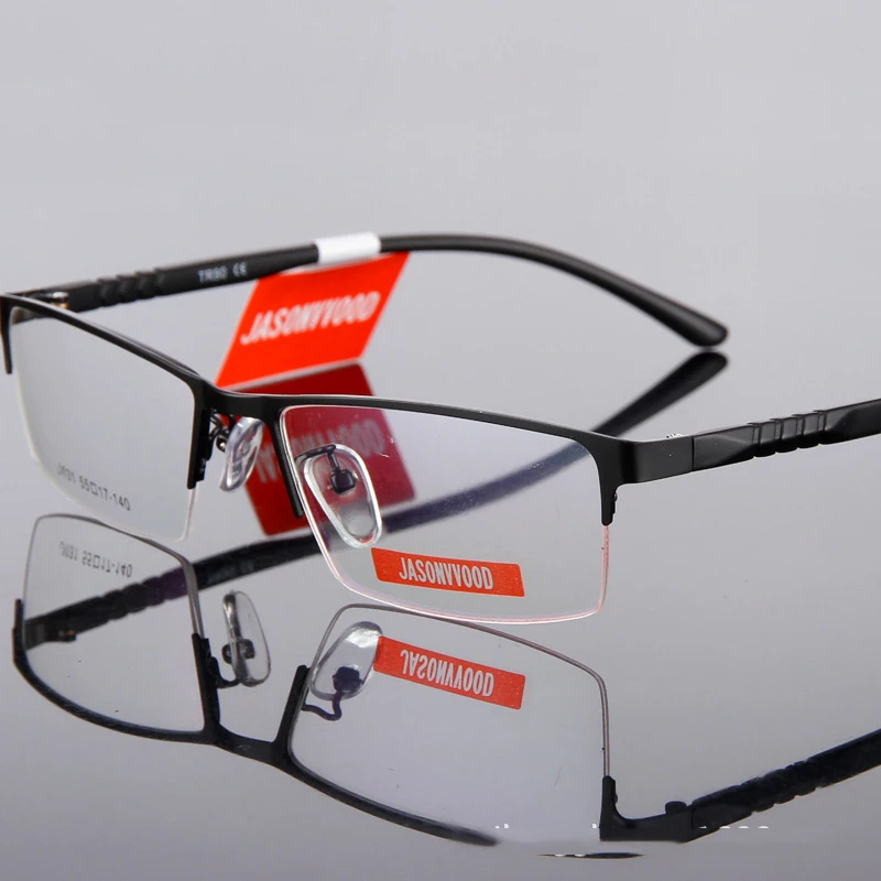 Модная новая деловая мужская оправа для очков плоская зеркальная металлическая