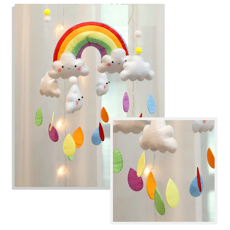Ветряные колокольчики с радужными облаками ручной работы украшения для детской