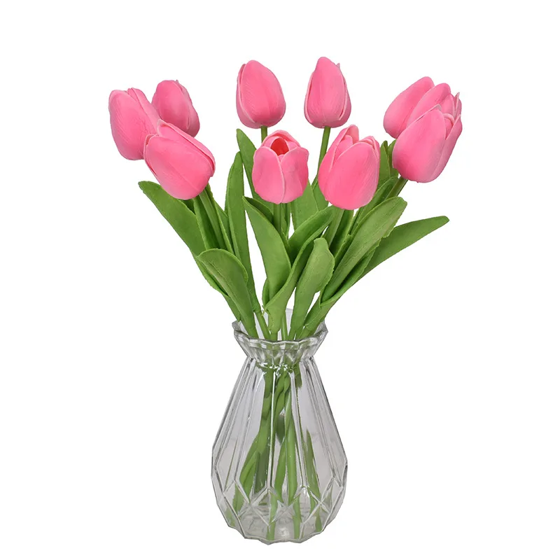 

10pcs/set Tulip Artificial Flower Home Garden Festival Decor Simulation Flower Bouquet Fake Flower Wedding Party Home Decoration