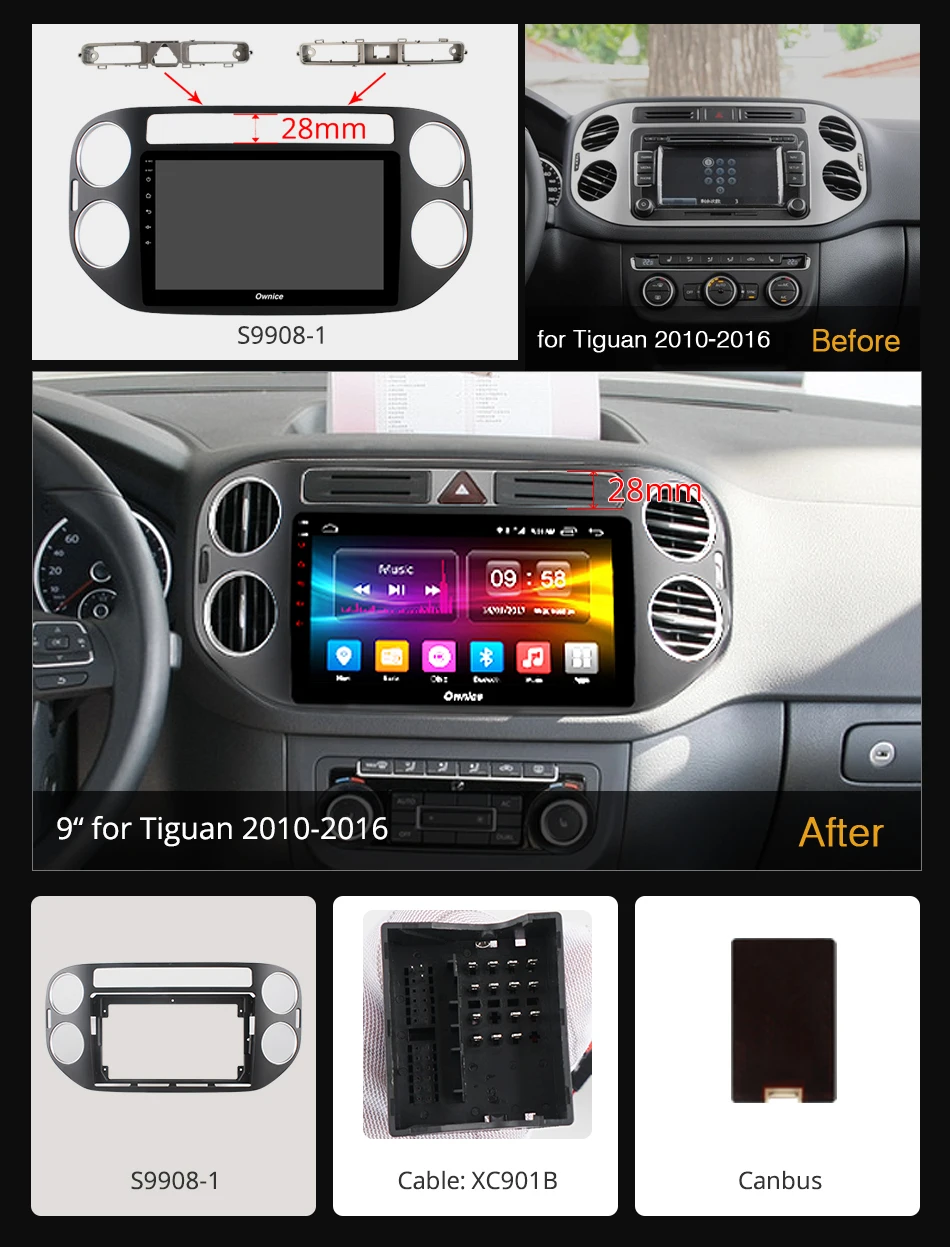 Автомобильный радиоплеер 1280*720 Ownice 2 DIN GPS Navi k3 k6 для Volkswagen Tiguan 1 NF 2006 2008 2010 2012 2016 Android