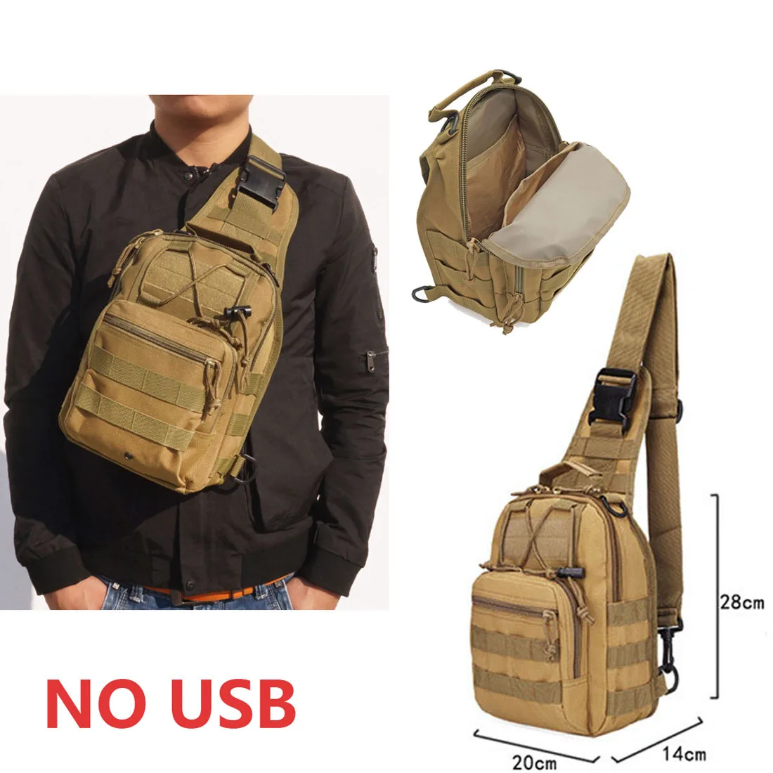 USB зарядка военная тактическая сумка на плечо для альпинизма Путешествий Походов