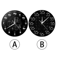 wall clock modern design chemical elements periodic acrylic wall clock science chemistry symbol clock horloge murale