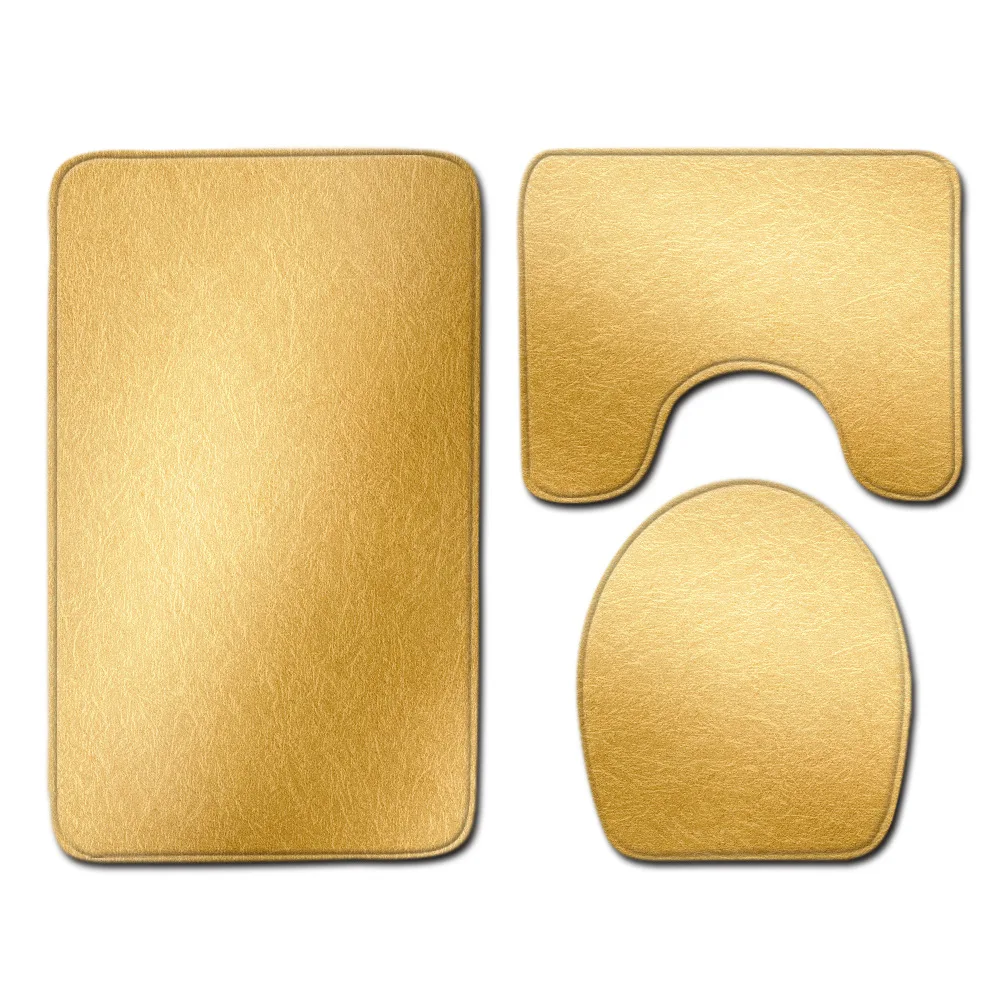 Zeegle 3 шт. Ванная комната ковролин набор печатных нескользящий коврик для ванной