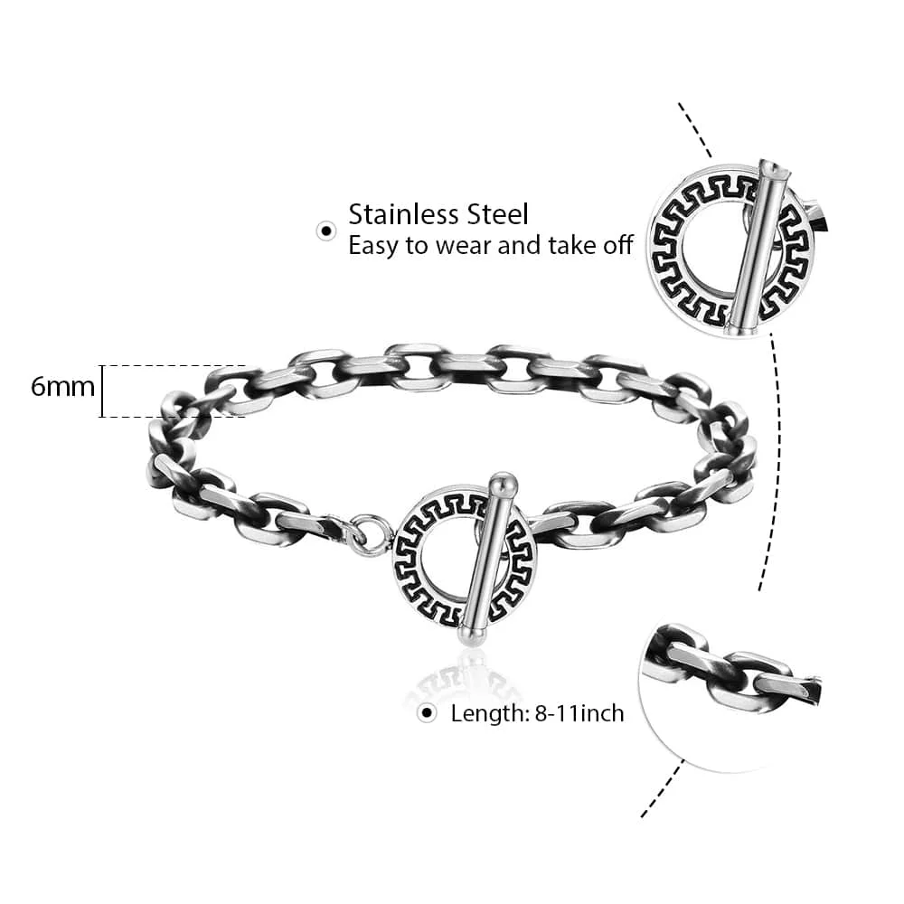 Rolo Cable Link Мужские браслеты, серебро, Черное золото, нержавеющая сталь, коробка, пшеница, Twristed Rolo Cable, кубинский браслет, Женские Ювелирные изделия, подарок TBS003 - Окраска металла: Rolo Cable Link