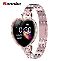 new t52s women smart watch fashion diamond setting heart shape smartwatch fitness tracking heart rate detection weather display