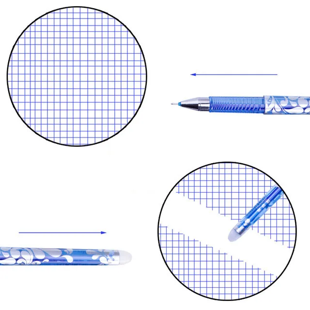 

48 pcs/lot Fashion Erasable Gel Pen Cute 0.5 mm Signature Pens School Office writing Supplies Promotional Gift