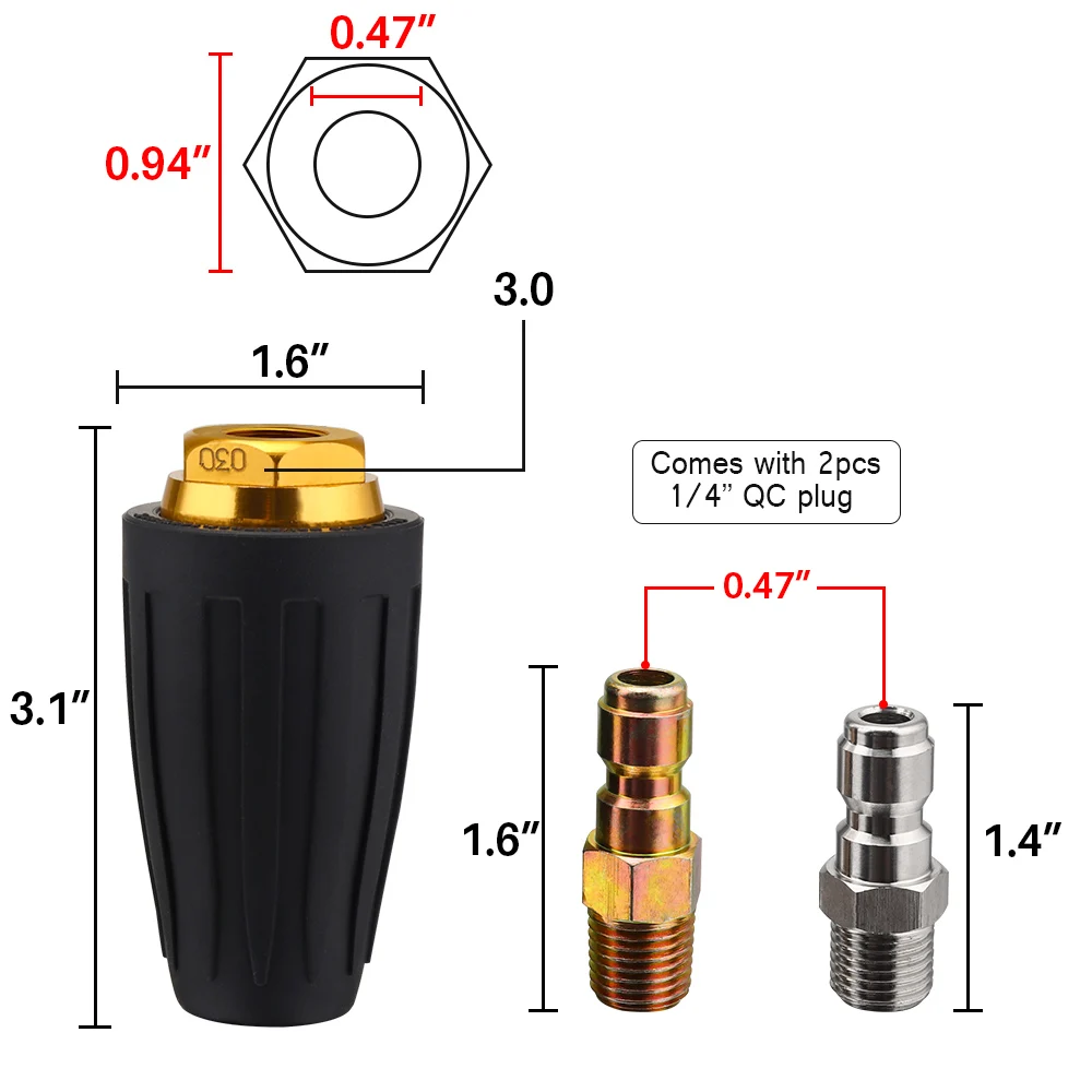 1/4 &quotВращающийся спрей турбо сопло высокого давления мощность шайба 360 градусов