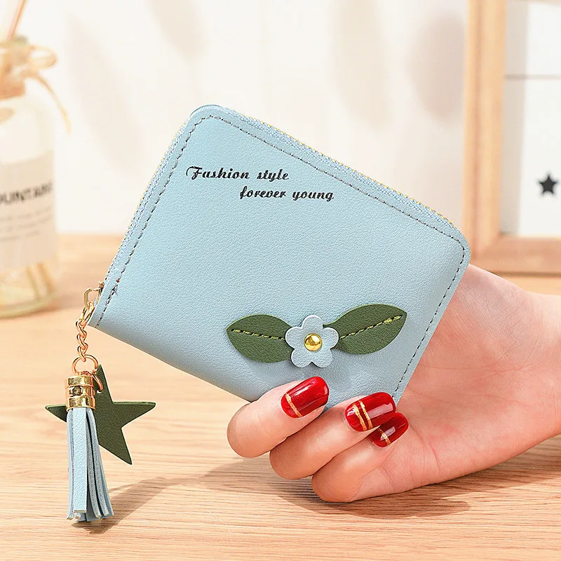2019 маленький свежий короткий женский кошелек новая Корейская версия простой с