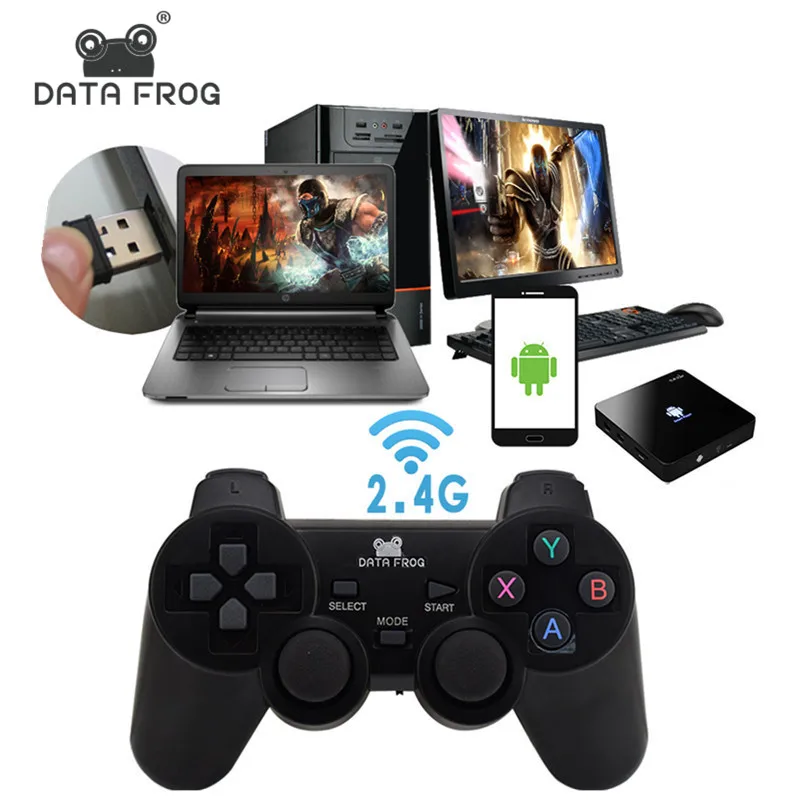 Данные лягушка 2,4G Android геймпад совместим с ПК Windows PS3 tv Box Android смартфон игровой джойстик