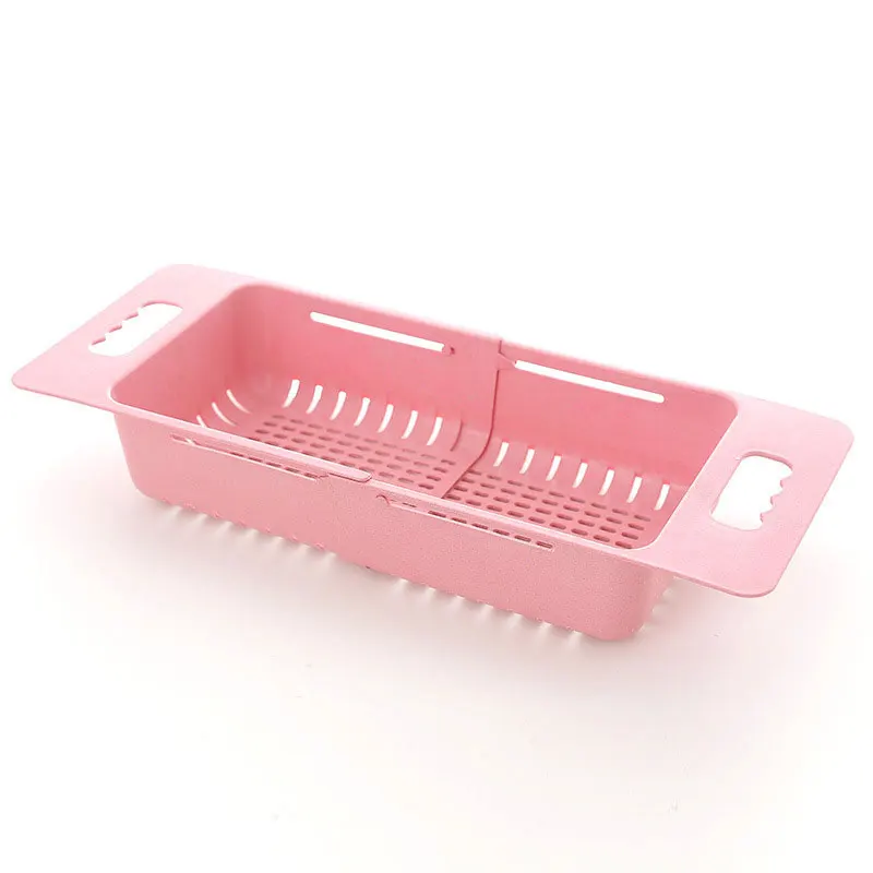 

Retractable Foldable Sink Drainer Plastic Vegetable Filter Dish Rack Flexible Fruit Storage Basket Drainer Folding Kitchen Tool