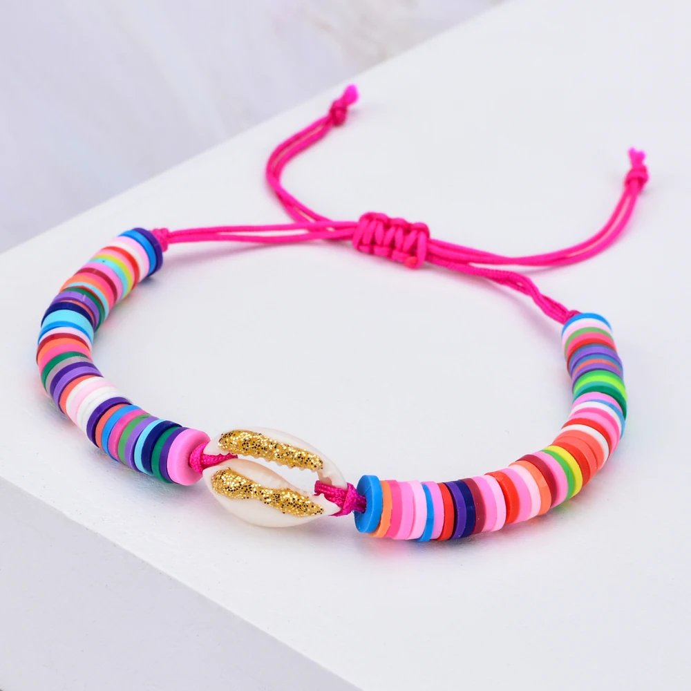 Очаровательные регулируемые плетеные веревочные браслеты в богемном стиле для