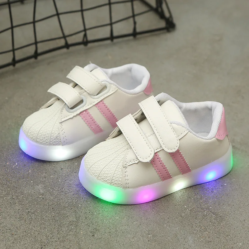 2019 светодиодный свет модная детская обувь светящаяся повседневная для мальчиков