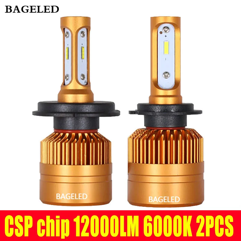 Бэдж светодиодный светодиоды с чипом CSP H4 светодиодный H7 H11 светодиодный H8 9006 HB4 H1 H3 HB3 H27 Автомобильные фары для авто светодиодный светильник 12000LM Авто Противотуманные фары 6000 К 12 В