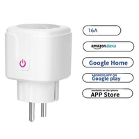 tuya wifi eu smart plug 16a 100 240v adapter wireless remote voice control power monitor timer socket for google home alexa