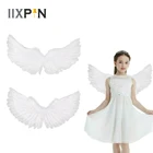 Модный костюм с крыльями ангела с белыми перьями для танцевальной вечеринки для косплея, реквизит для сценического шоу, маскарада, карнавала, праздника, фотографии