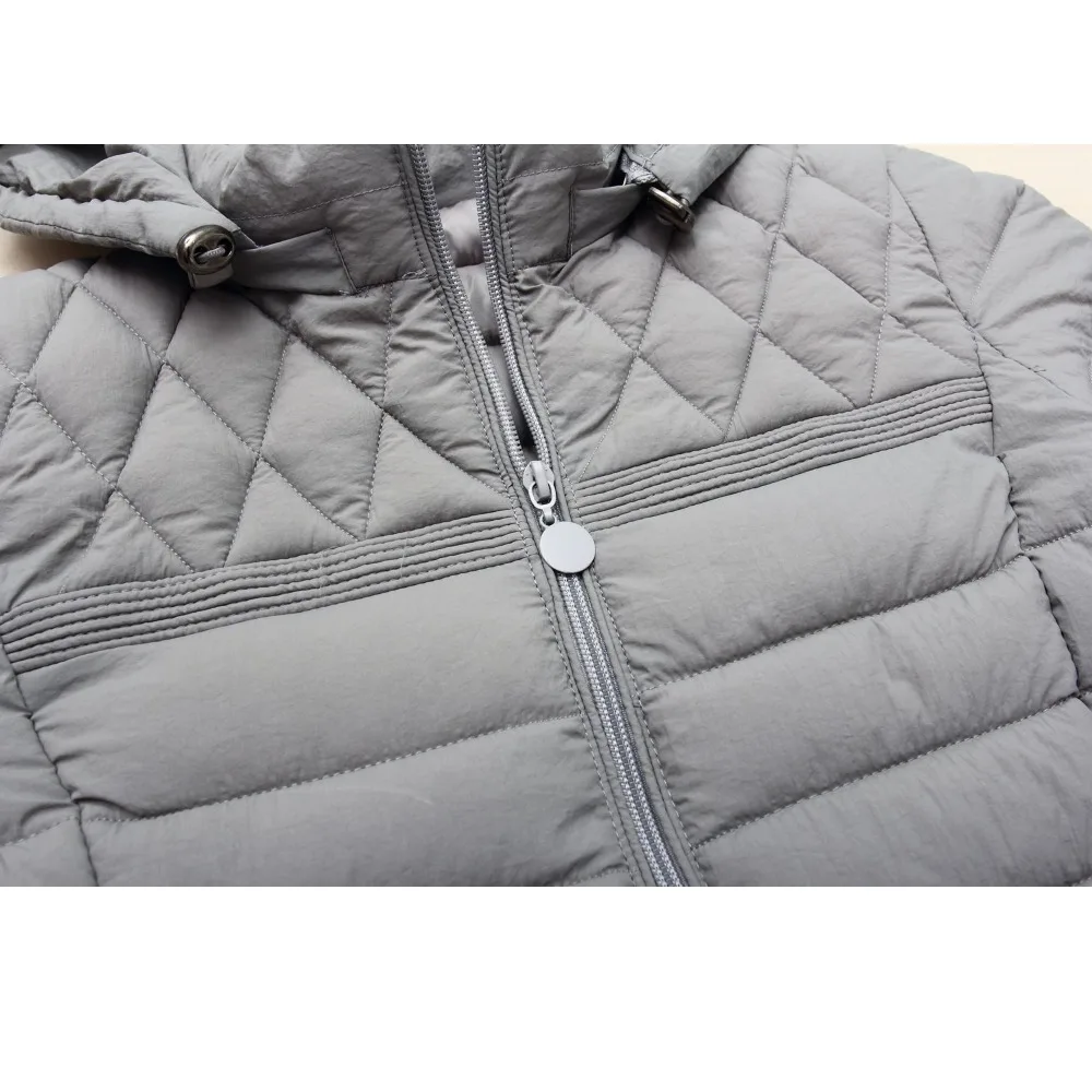 Прямая поставка 2019 Женское зимнее теплое пальто с капюшоном Тонкая хлопковая