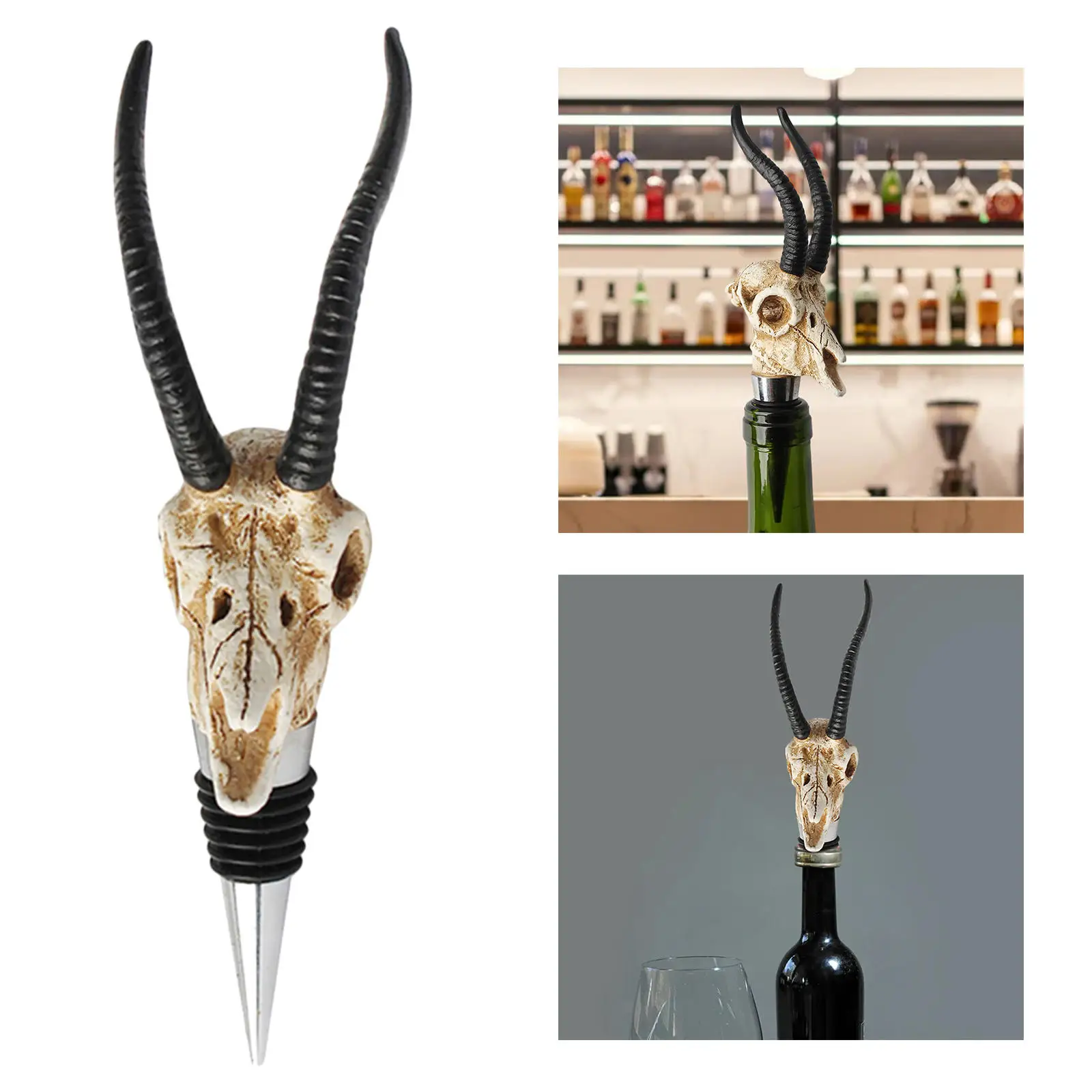 

Винная пробка в виде животного, черепа, герметичная заглушка для вина, шампанского, многоразовая заглушка для напитков, пива