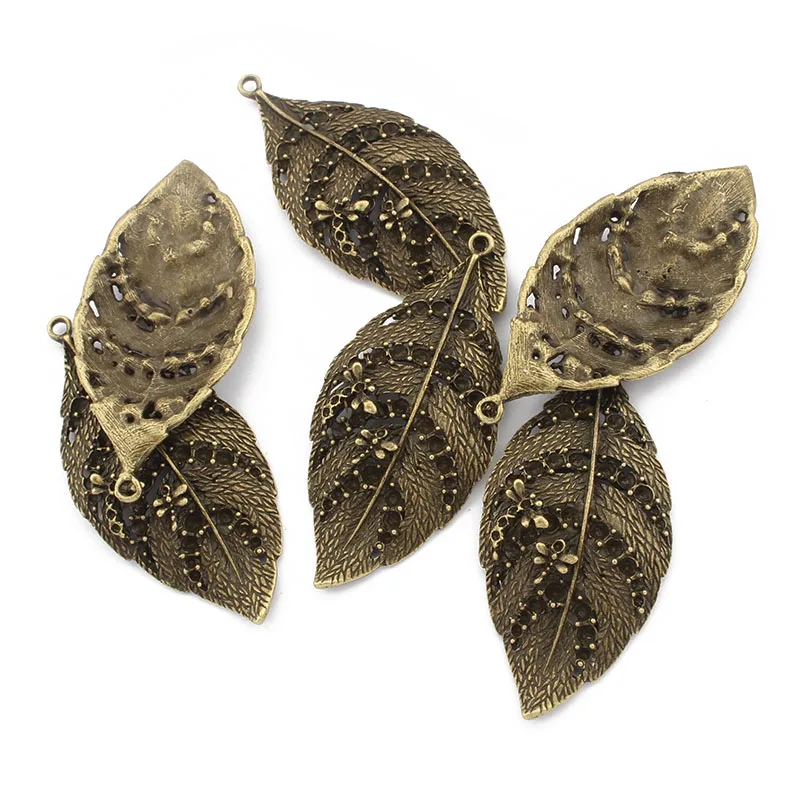 3 предмета в комплекте новинка модное ювелирное изделие античный бронзовый лист