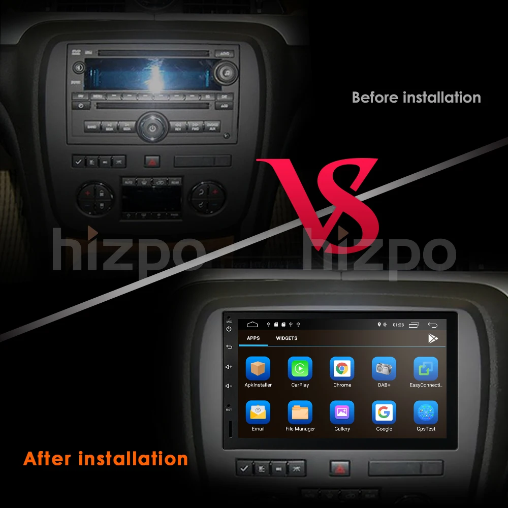 2 Din Android 9 0 Автомобильный мультимедийный плеер MP3 стерео универсальный