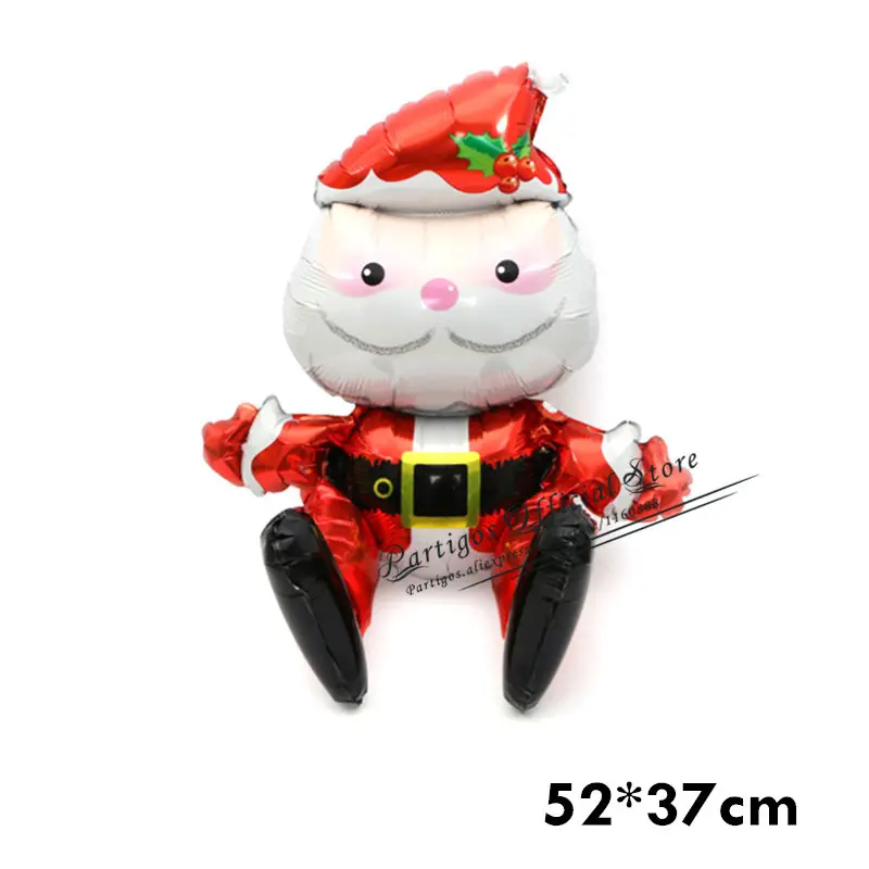 1pc 4D Santa Claus Мини шары для рождественской вечеринки Санта Клаус фольгированный баллон из гелий глобс рождественские шарики с колокольчиками Рождественские шары Декор рождественские принадлежности - Цвет: 1pc 4D Santa Claus