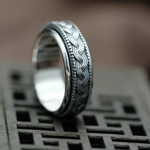 Мужские кольца-пиннеры из серебра 925 пробы