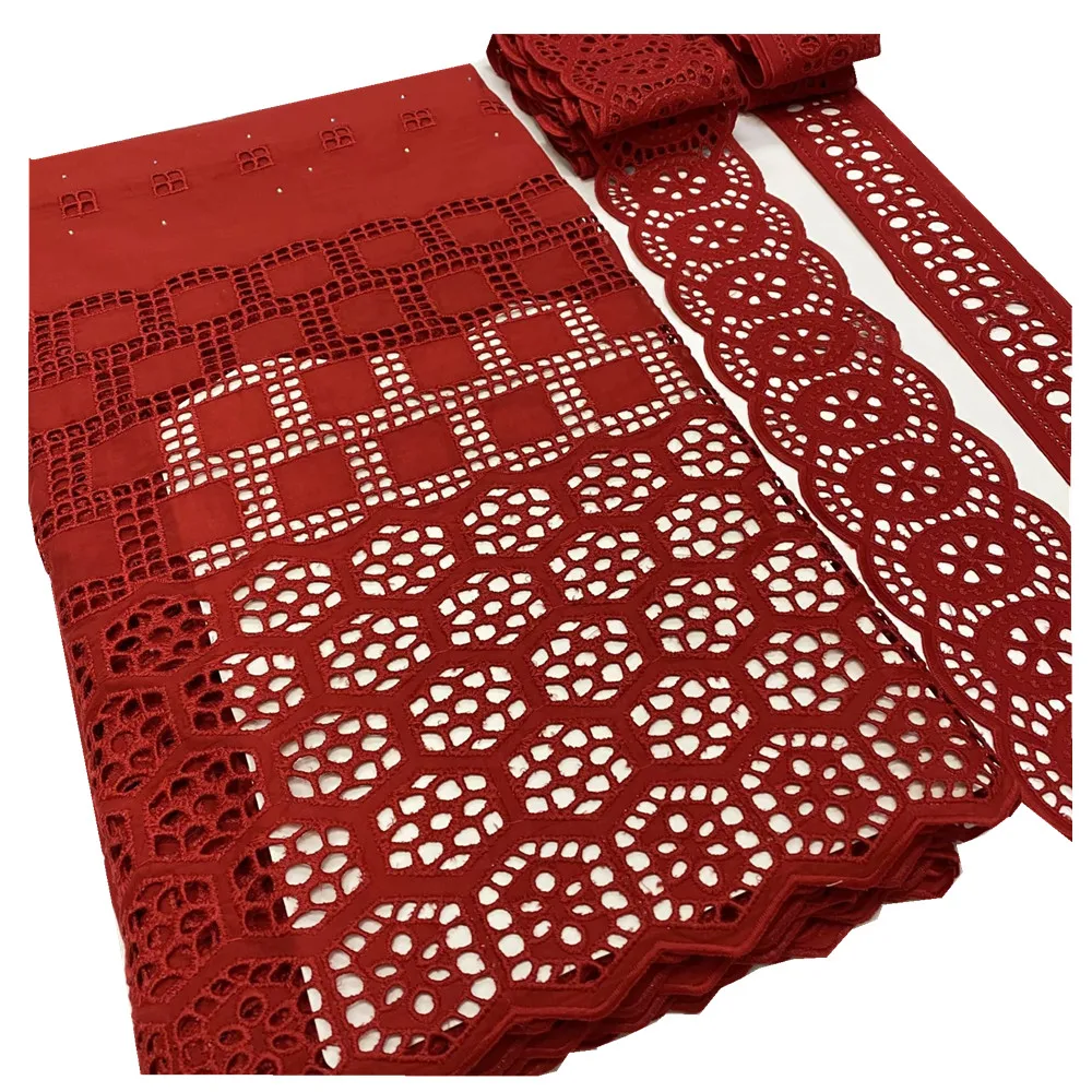 

5yards Swiss Voile Lace Fabric 2021 Embroidery African Wedding 100% Cotton +5yards Large barcode +5yards Small barcode L69-94