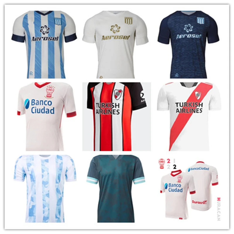 

2021 High-Quality Argentina Racing Club River Plate Huracn Men's Football Jersey Sports Training Suit