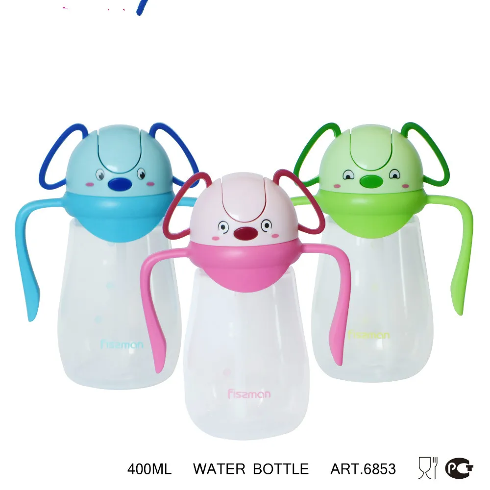 Бутылки для воды с рисунком мальчиков 400 мл соломенной крышкой питьевая