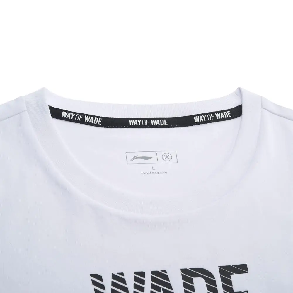 Мужская футболка с коротким рукавом Li-Ning из 95% хлопка 5% спандекса прямой