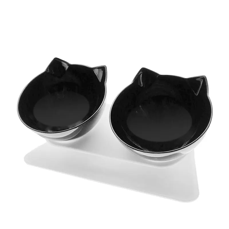 

Non-slip Double Cat Bowl Dog Bowl With Raised Stand Pet Supplies Cat Water Bowl For Cat Food Bowls For Dog FeederFeeder