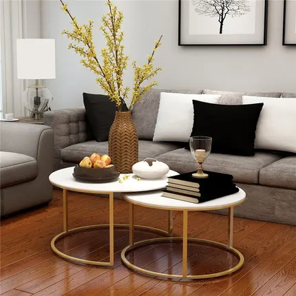 

Home Leisure Furniture Custom Glass Wooden Iron Metal Coffee Tables Living Room Mesas Mini Low Modern Simple Table Nightstand