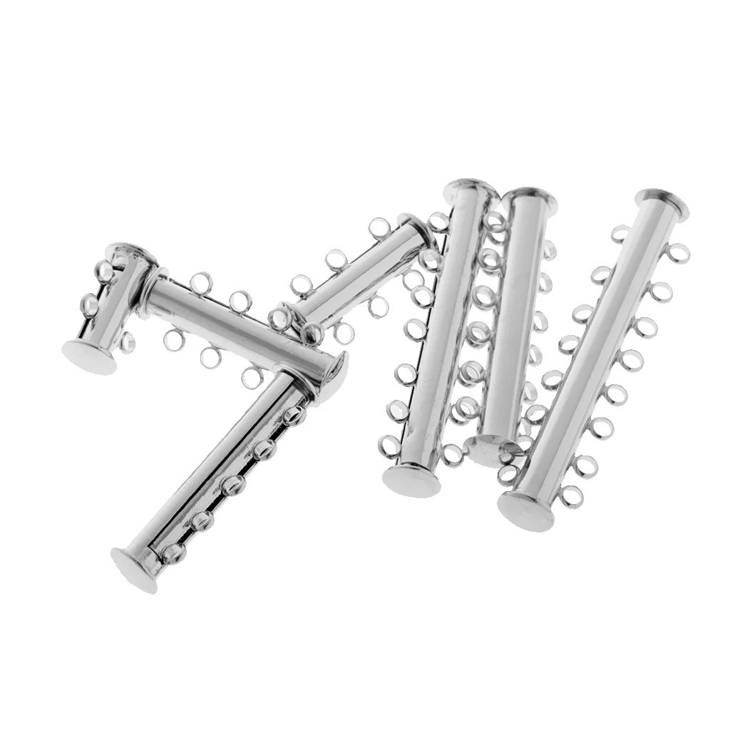 

7 Pieces/ Lot Brass 2/3/4/5/6/7/8 Multi Strand Slide Magnetic Clasps DIY Jewelry Findings Necklace Connectors