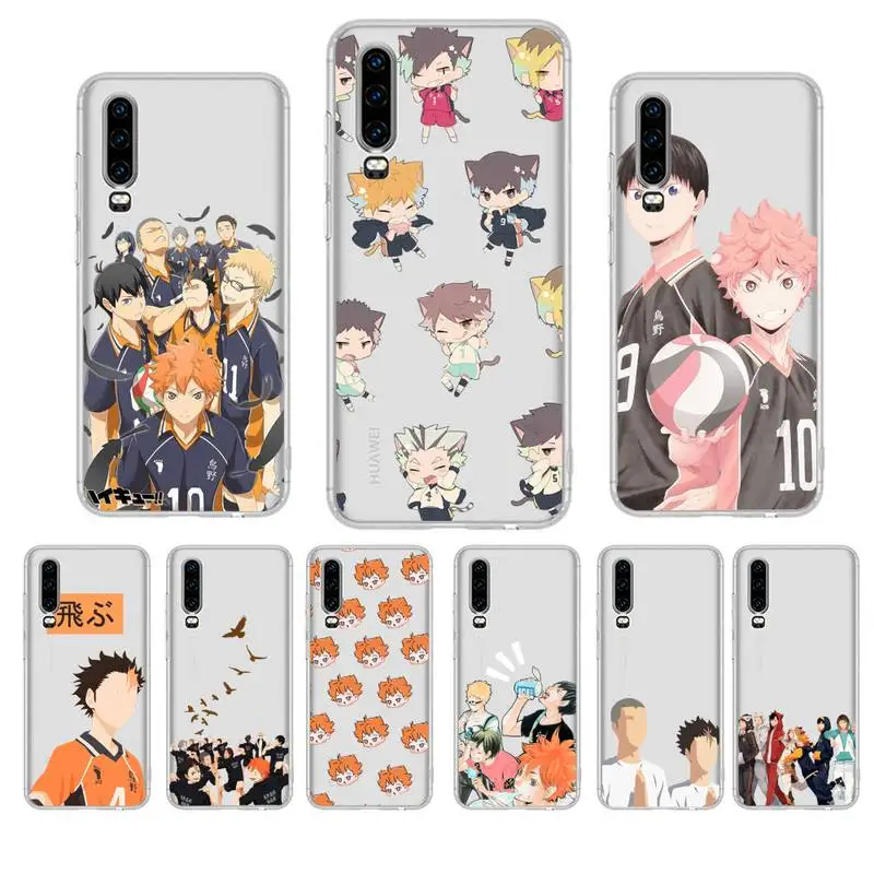 

Cute Japan Anime Oya Haikyuu Phone Case For Huawei P20 P30 Pro P40 lite Mate 20lite for Y5 Y6 Honor 8X 10 Capa