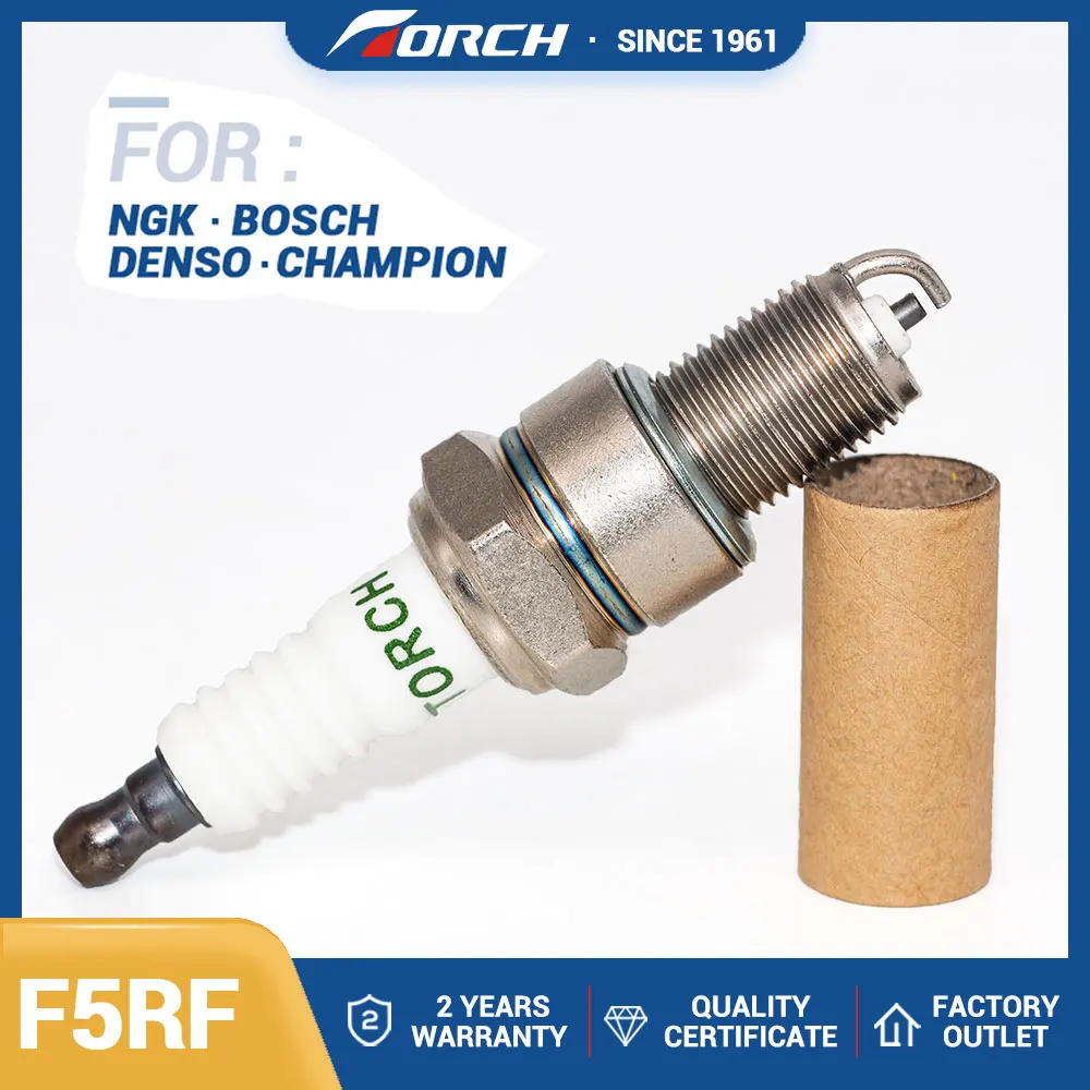 

Torch F5RF Resistor Spark Plug High Performance Replace for Candle BPR5EY Denso IW16 Champion OE049