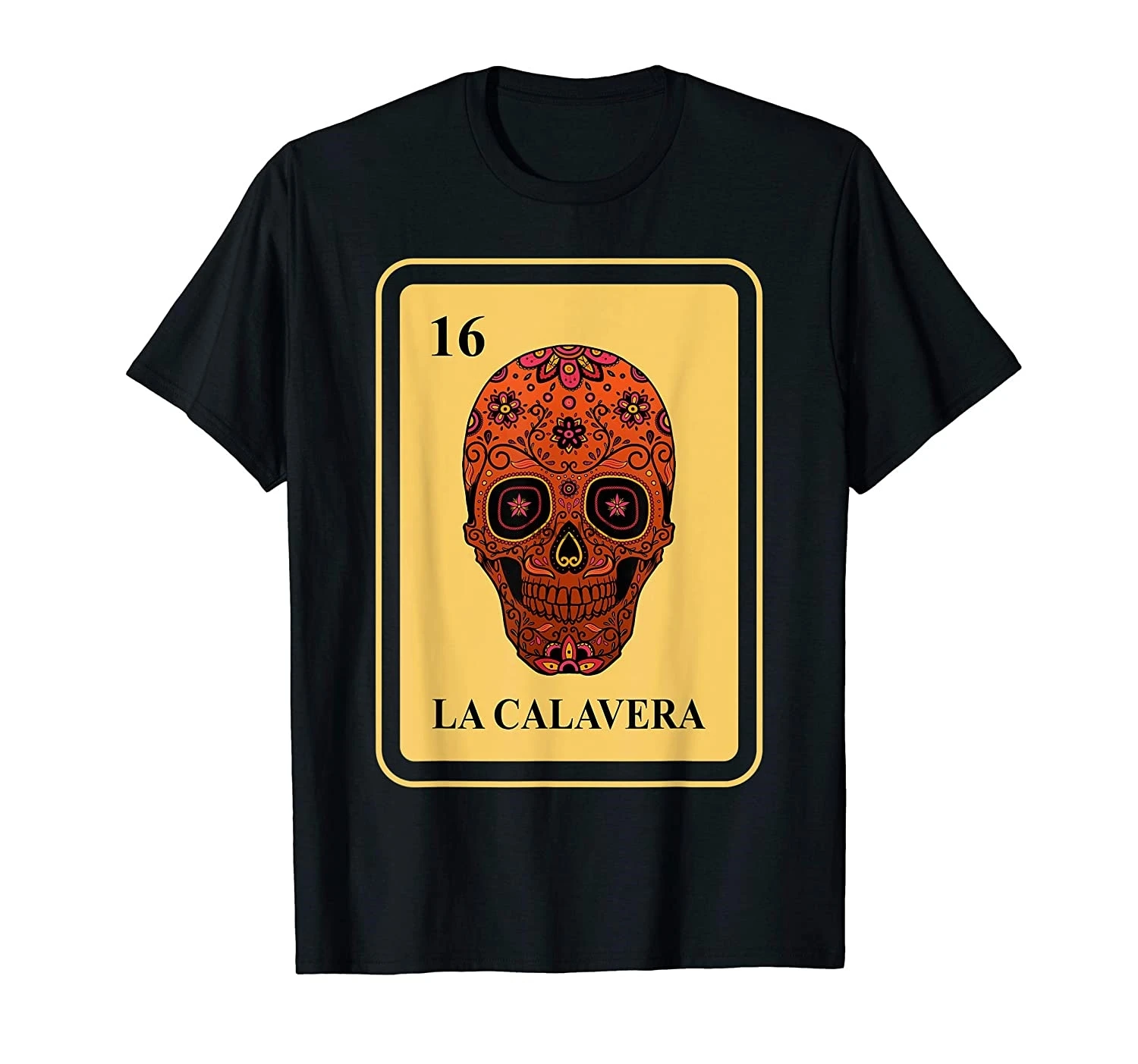 Мексиканская лотерея La Calavera Традиционная Футболка с черепом|Мужские футболки| |