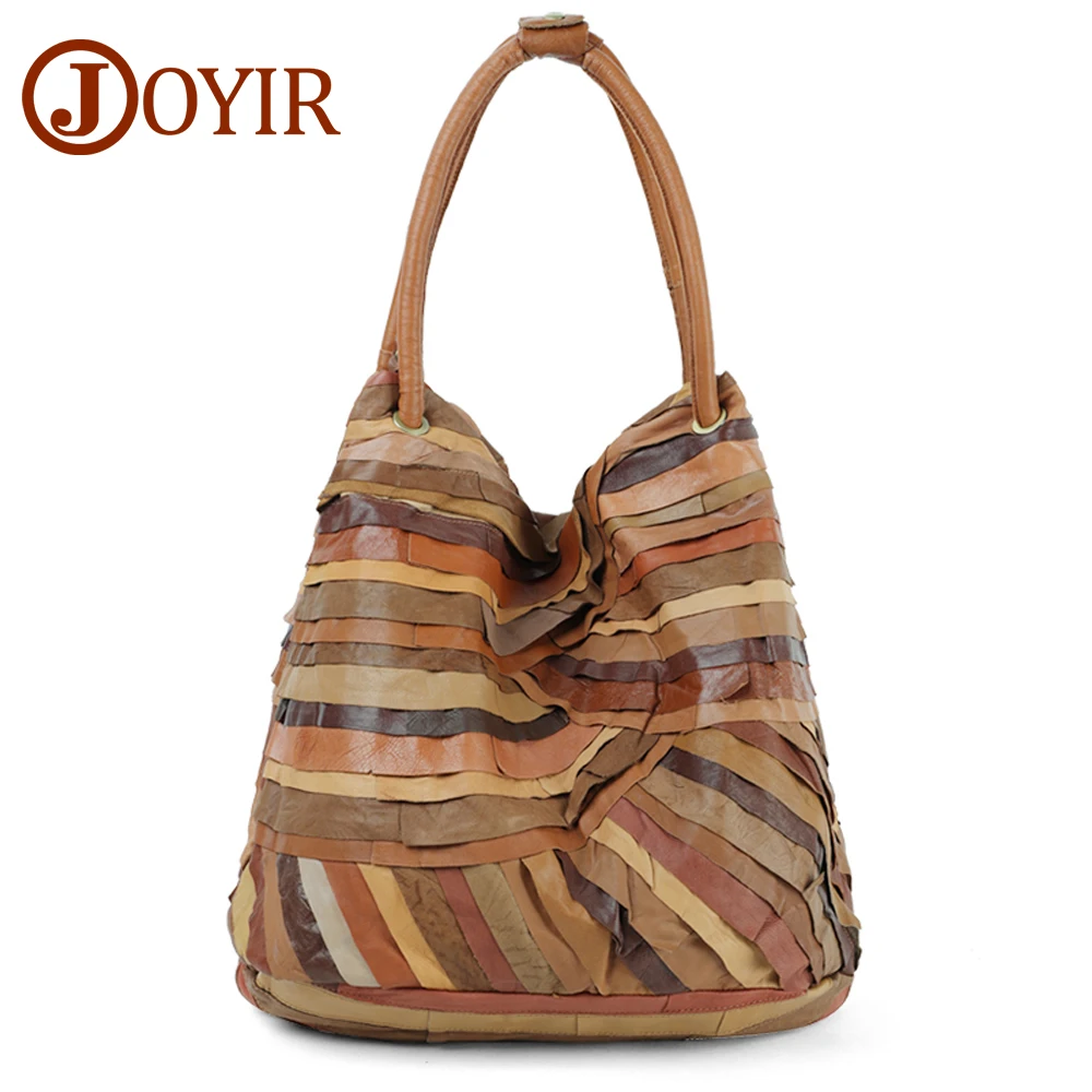 JOYIR натуральная кожа сумка на плечо для женщин из овечьей кожи лоскутные сумки