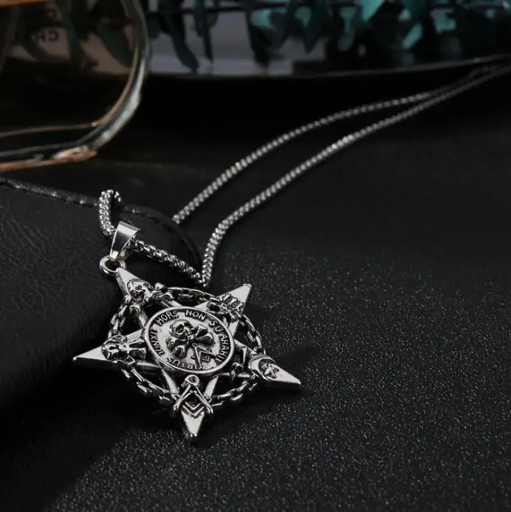 Цепочка с кулоном в стиле панк для мужчин и женщин ожерелье виде черепа ворона