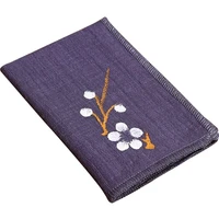 thick hand painted pure cotton linen tea towel absorbent double layer tea cloth embroidery tea mat tea mat