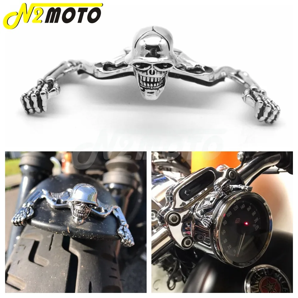 Украшение для черепа Chrome Highway Hawk козырек Harley Softail Bobber Chopper 7 дюймов лампа фары