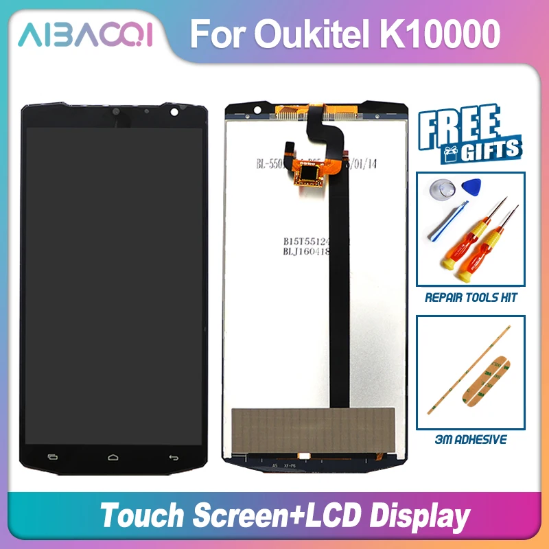 AiBaoQi для Oukitel K10000 1280X720 ЖК дисплей Дисплей + кодирующий преобразователь сенсорного