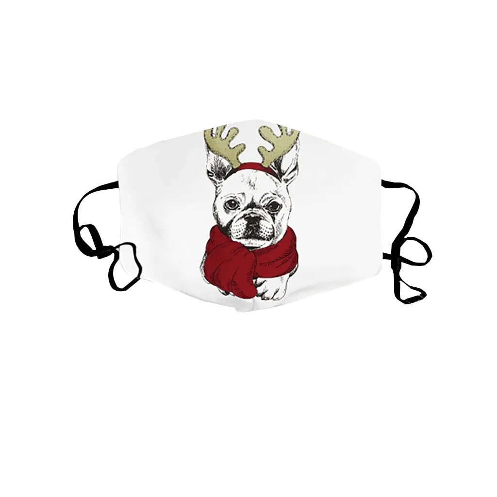Унисекс с рождественским рисунком в виде маска на лицо рождественском стиле
