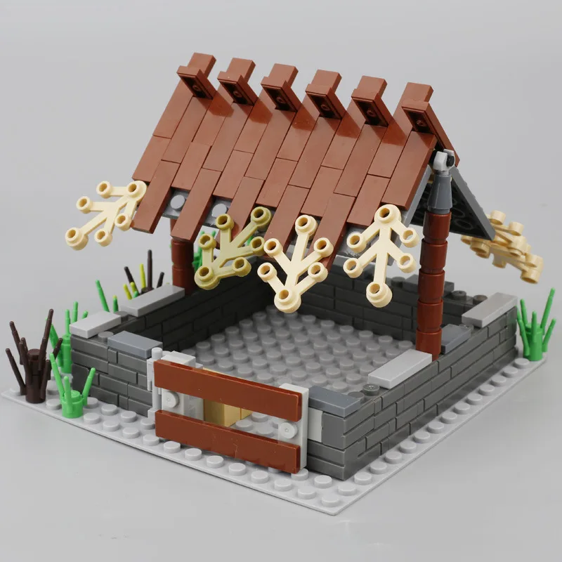 

Kids Building Blocks DIY Scene Accessories Farm Animals Pigs Assemble Compatible Block Brick Toys for Children Early Education