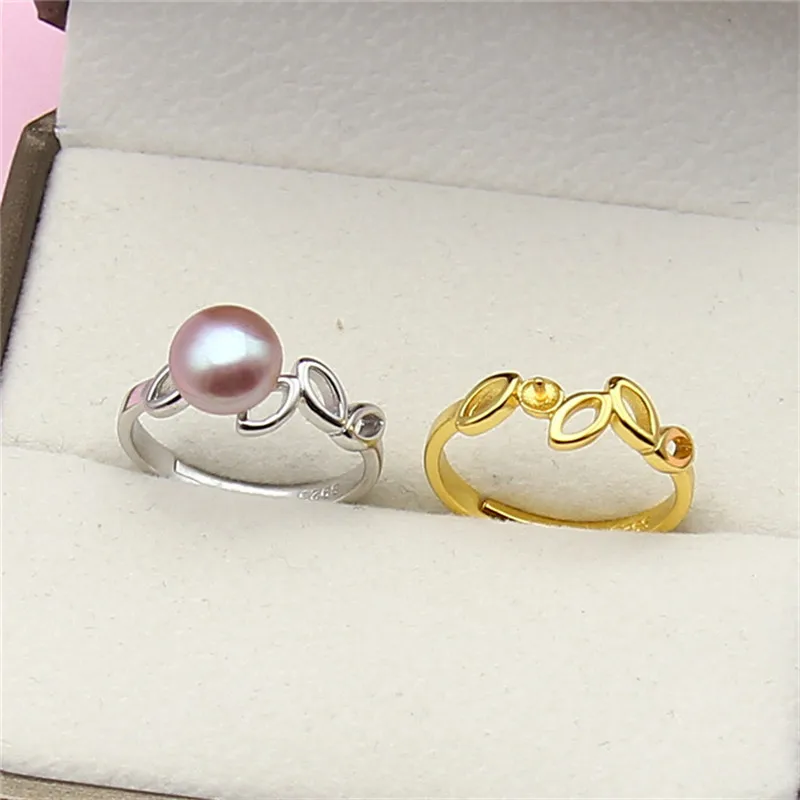 Женское богемное винтажное серебряное кольцо с жемчугом на костяшке поделки