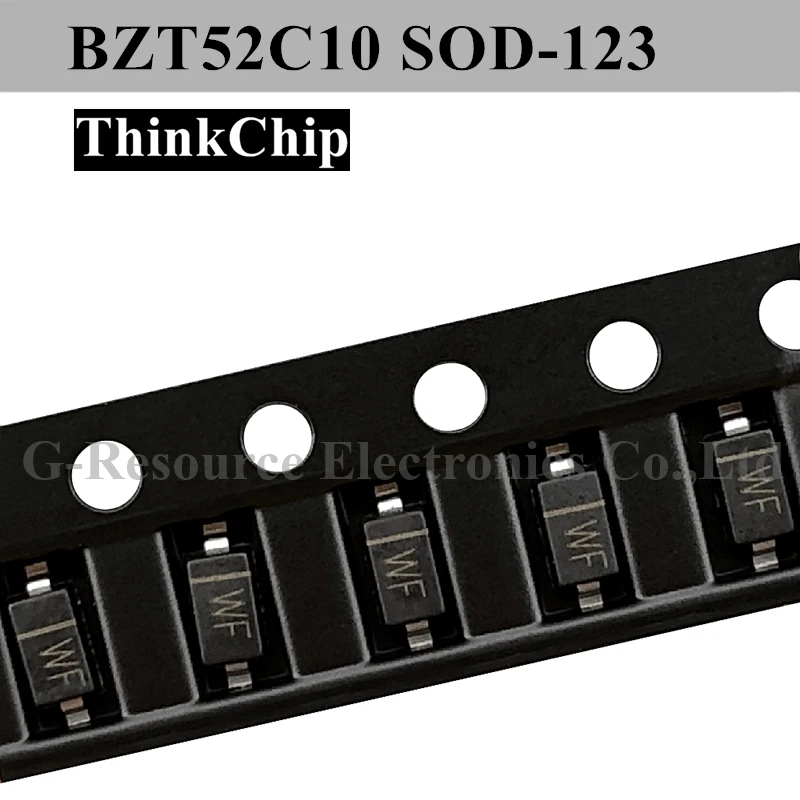 

(100pcs) BZT52C10 SOD-123 SMD 1206 Voltage Stabilized Diode 10V (Marking WF)