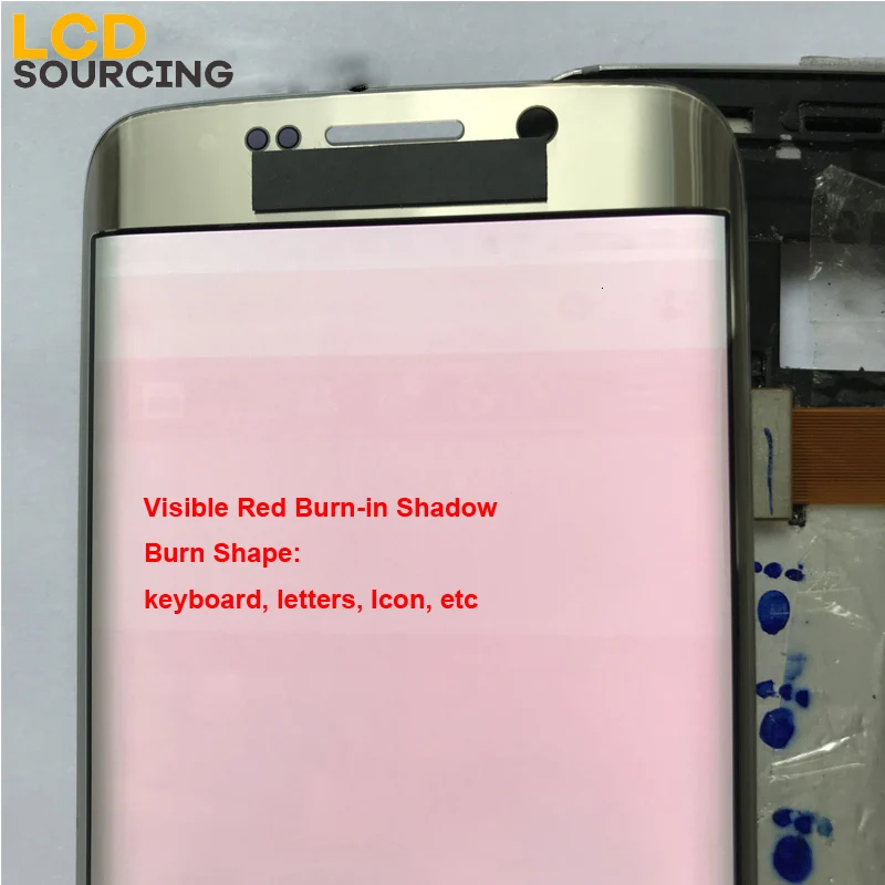 ЖК-дисплей Red Burn-Shadow AMOLED для Samsung Galaxy S6 Edge G925 EDEG Plus G928 сенсорный экран с
