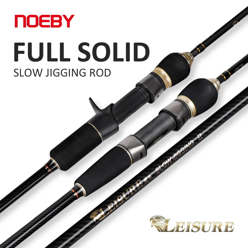 

NOEBY Solid Slow Jigging Rod 1.68m 1.83m 1.96m Spinning Casting 2 Sections 30-350g Lure Weight M ML Power for Sea Fishing Rods