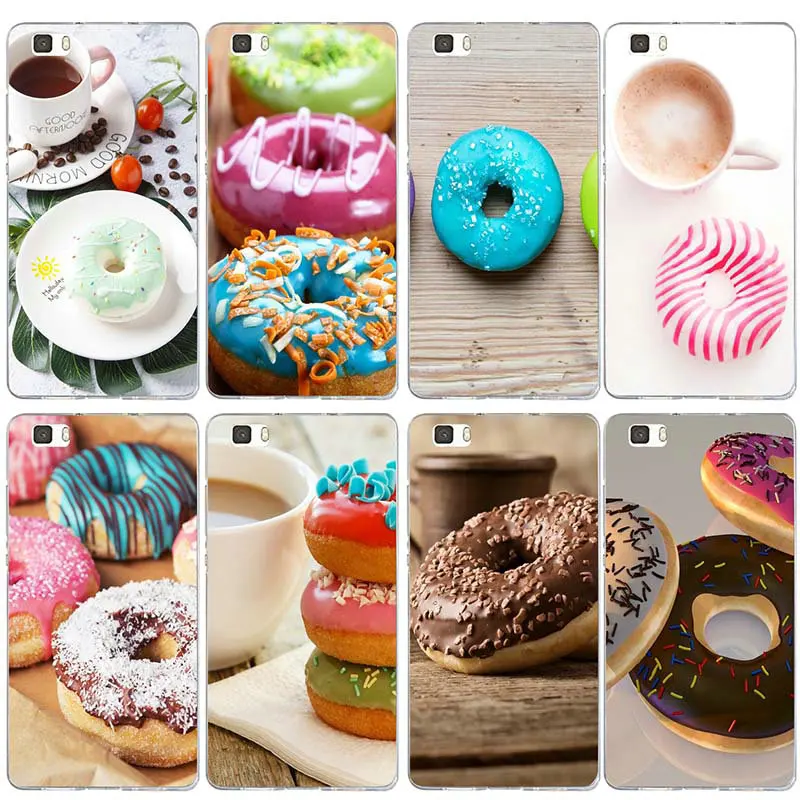 Красочные шоколадные пончики Силиконовые мягкие чехлы для телефонов Huawei P8 P9 P10 P20