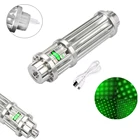 Тактическая лазерная указка, высокомощная USB перезаряжаемая ручка, лазерный фонарик, зеленыйкрасный прицел, указка с регулируемым фокусом