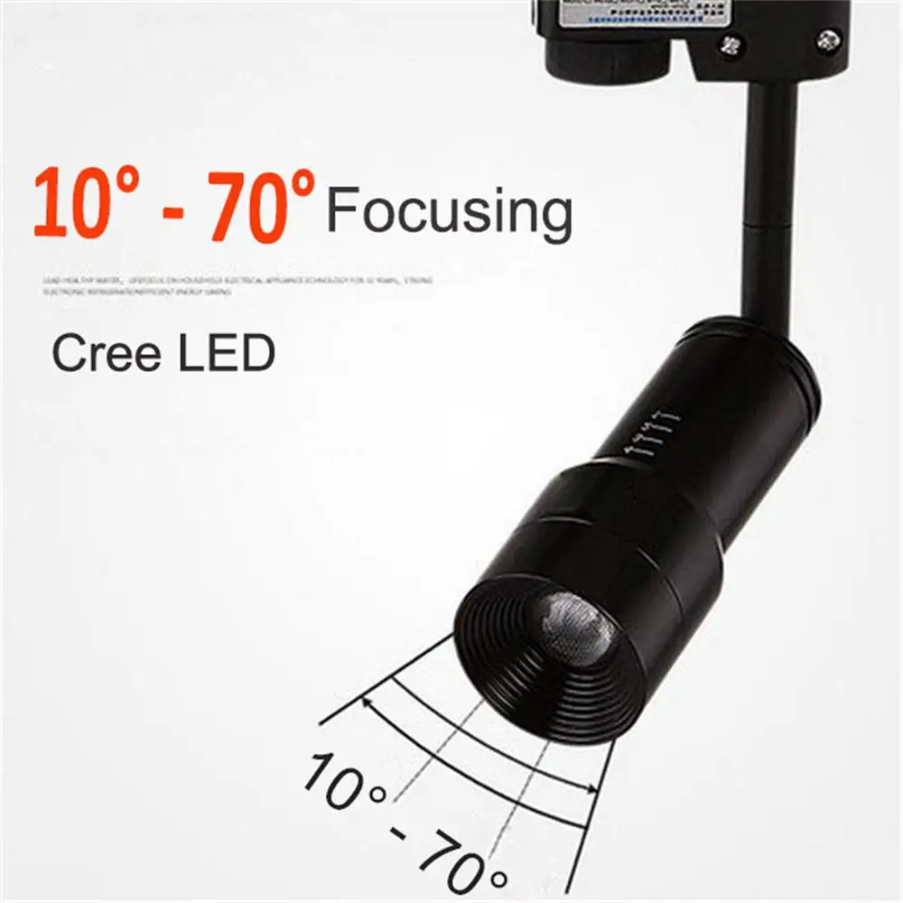 Новый зуммируемый светодиодный Трековый светильник 3 Вт 7 светодиодные