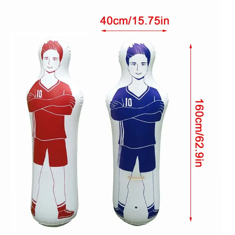 

Adults Inflatable Football Training Goal Keeper Tumbler Air Soccer Train Dummy 23GD